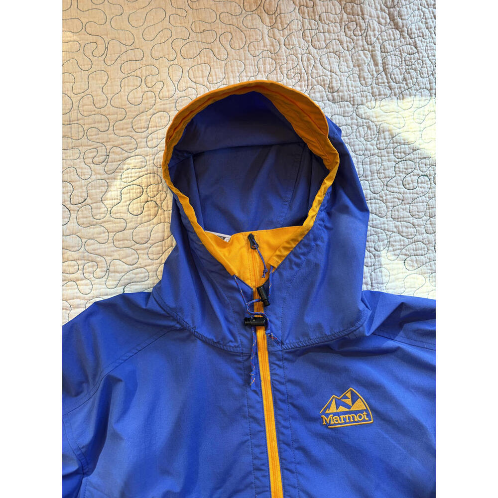 Marmot Blue and Yellow Windbreaker Jacket‎ with Hood Women's Size Small - Picture 5 of 9